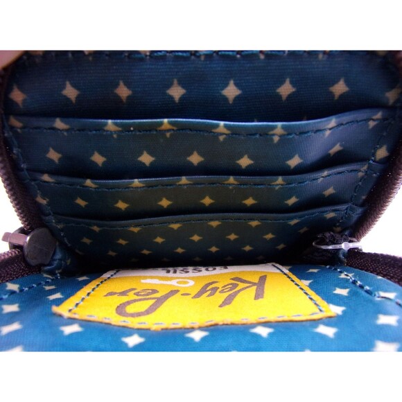 Fossil Wristlet Wallet Phone Sleeve Key Per Purse Zip Vintage Floral Concert - Picture 10 of 12